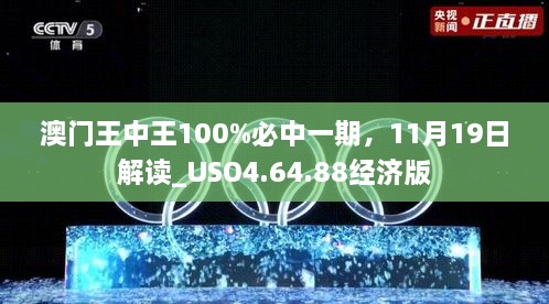 澳門(mén)王中王100%必中一期，11月19日解讀_USO4.64.88經(jīng)濟(jì)版