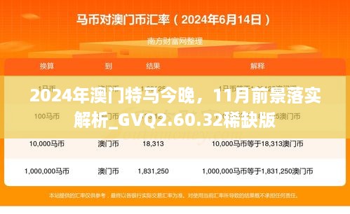 2024年澳門特馬今晚，11月前景落實(shí)解析_GVQ2.60.32稀缺版