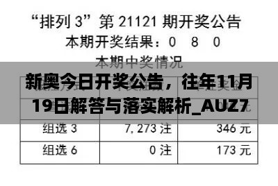 新奧今日開獎公告，往年11月19日解答與落實解析_AUZ7.74.92夢想版