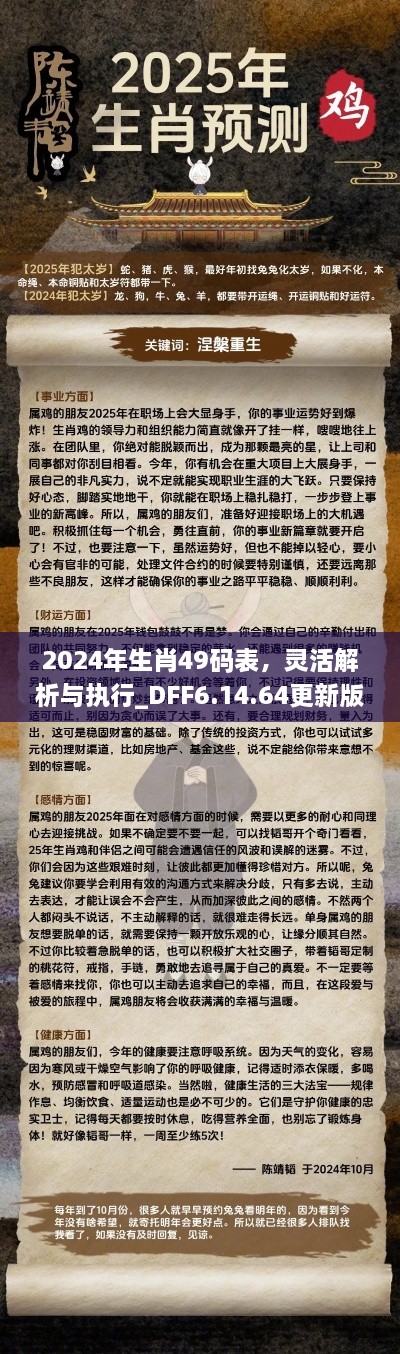 2024年生肖49碼表，靈活解析與執(zhí)行_DFF6.14.64更新版