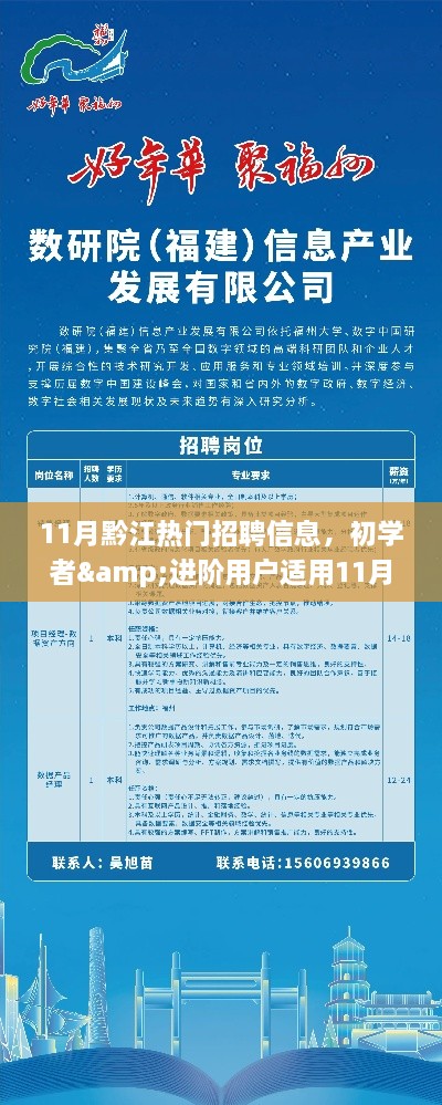 11月黔江熱門招聘信息全攻略，適合初學(xué)者與進(jìn)階用戶的求職指南