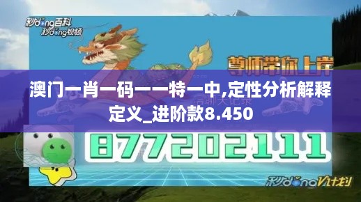 澳門一肖一碼一一特一中,定性分析解釋定義_進階款8.450