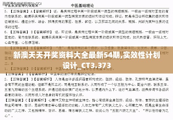 新澳天天開獎資料大全最新54期,實效性計劃設計_CT3.373