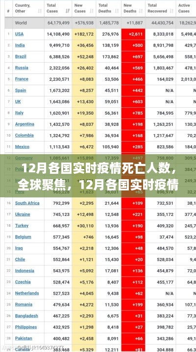 全球聚焦，12月各國實時疫情死亡人數(shù)深度解析與報告