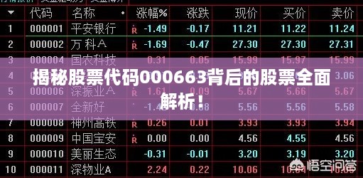 揭秘股票代碼000663背后的股票全面解析！