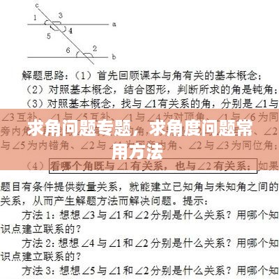 求角問題專題，求角度問題常用方法 