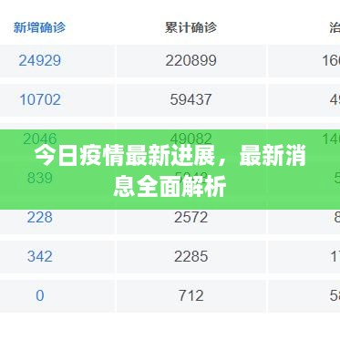 今日疫情最新進(jìn)展，最新消息全面解析