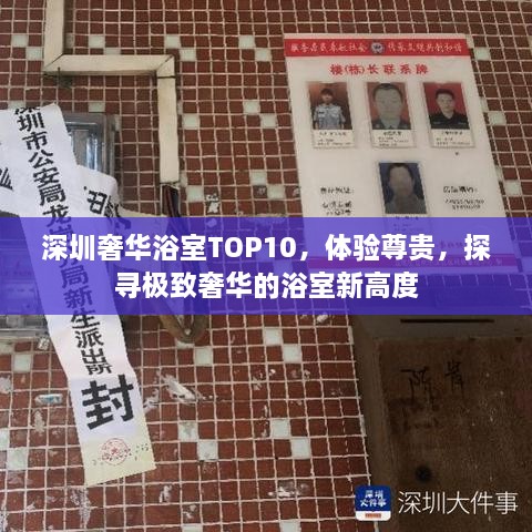 深圳奢華浴室TOP10，體驗尊貴，探尋極致奢華的浴室新高度