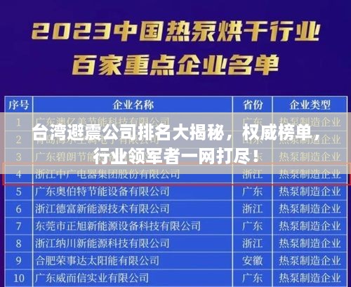 臺灣避震公司排名大揭秘，權威榜單，行業(yè)領軍者一網(wǎng)打盡！