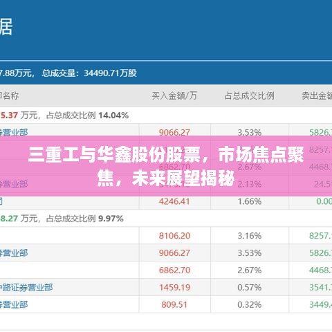 三重工與華鑫股份股票，市場焦點聚焦，未來展望揭秘
