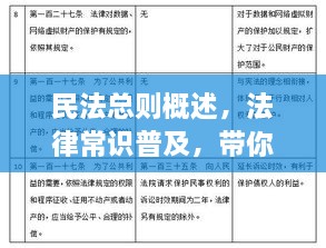 民法總則概述，法律常識普及，帶你深入了解民法總則內容