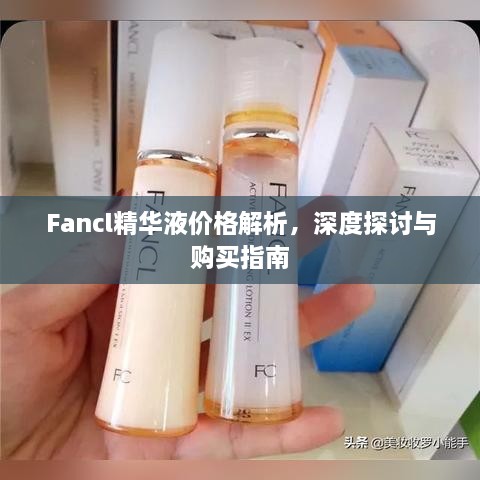 Fancl精華液價(jià)格解析，深度探討與購買指南